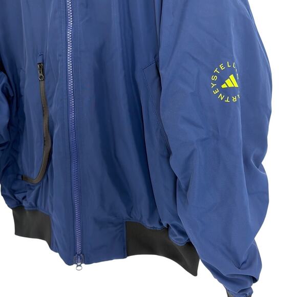 Adidas by Stella McCartney Navy Blue True Nature Woven Bomber Jacket Size M - Picture 6 of 10